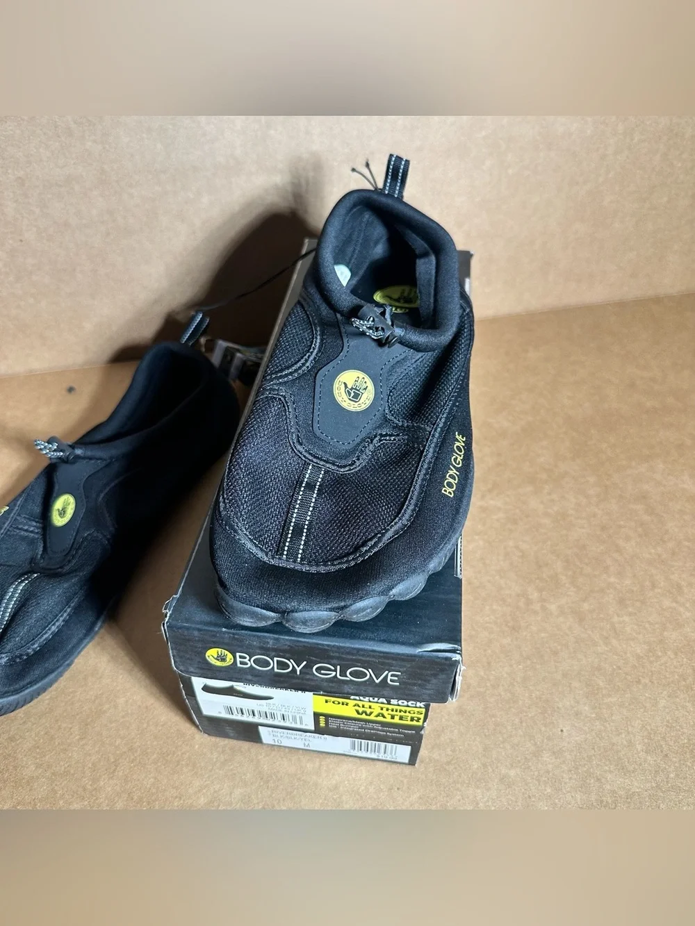 Body Glove Men's Black Water Shoe, Riverbreaker II , Aqua Socks, Size 10, New
